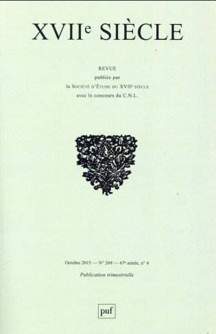 XVIIe siècle N° 269, Octobre 2015 : La mort de Louis XIV