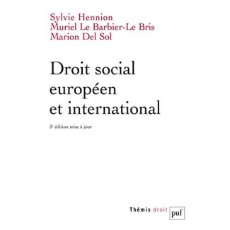 Droit social européen et international. 3e édition