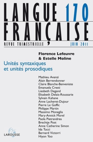 Langue française N° 170, juin 2011