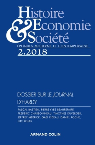Histoire, Economie & Société N° 2, 2018 : Autour du Journal (1753-1789) de Siméon-Prosper Hardy