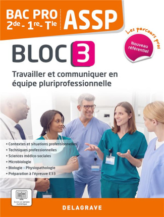 ASSP 2de-1re-Tle Bac Pro. Bloc 3, Travailler et communiquer en équipe pluriprofessionnelle, Edition