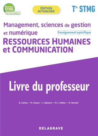 Ressources humaines et communication Tle STMG Réseaux STMG. Livre du professeur, Edition 2022