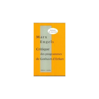 CRITIQUE DU PROGRAMME DE GOTHA ET D'ERFURT