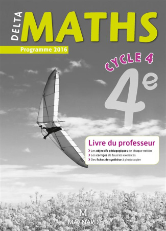 DeltaMaths 4e. Livre du professeur, Edition 2016