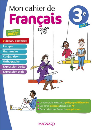 Mon cahier de français 3e. Edition 2017