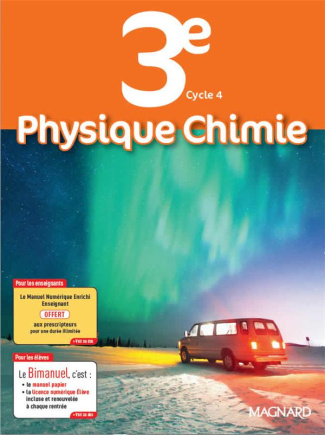Physique chimie 3e Cycle 4. Edition 2016