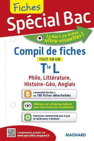 Compil de fiches tout en un Tle L. Philosophie, Histoire-géo, Anglais, Littérature