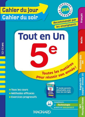 Tout en un 5e. Edition 2016