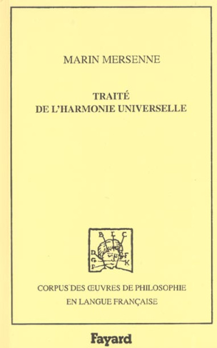 TRAITE DE L'HARMONIE UNIVERSELLE, 1627