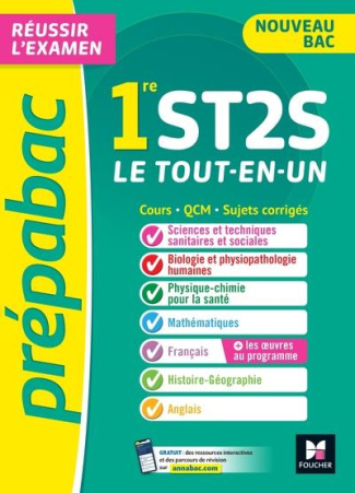 Toutes les matières 1re ST2S. Cours et entraînement au contrôle continu, Edition 2023