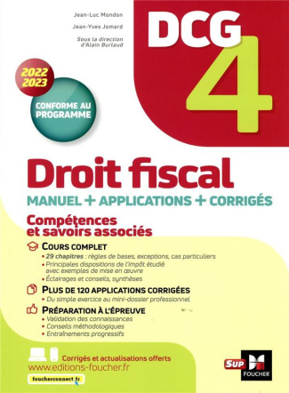 Droit fiscal DCG 4. Manuel, applications et corrigés, Edition 2022-2023