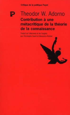 Contribution à une métacritique de la théorie de la connaissance. Etudes sur Husserl et les antinomi