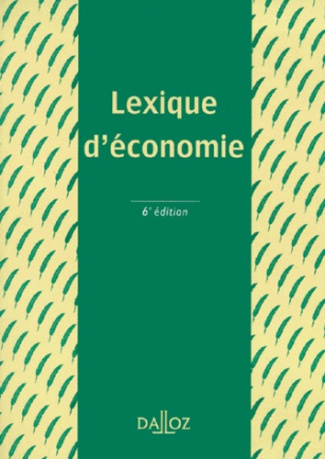 Lexique d'économie. 6e édition