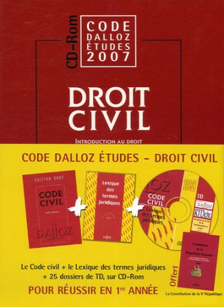 Droit civil 2007. Coffret 2 volumes : Code civil 2007, Lexique des termes juridiques, 5e édition, av