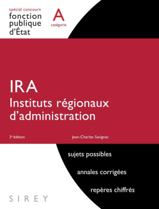 IRA instituts regionaux d'administration. 3e édition