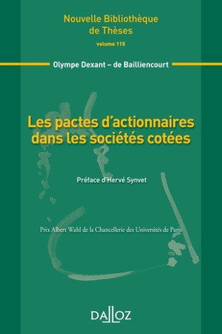 Les pactes d'actionnaires dans les sociétés cotées