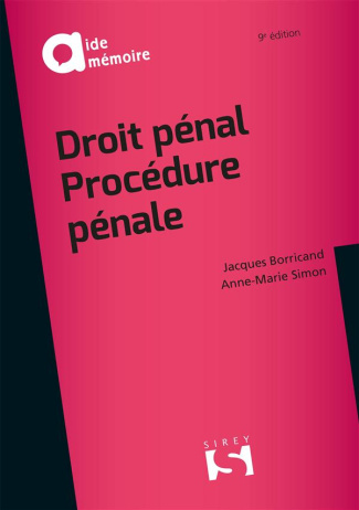 Droit pénal, procédure pénale. 9e édition