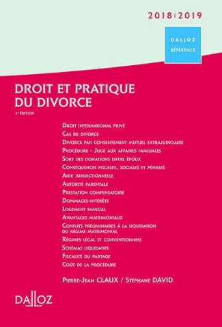 Droit et pratique du divorce. Edition 2018-2019