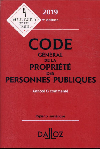 Code Général de la propriété des personnes publiques. Edition 2019