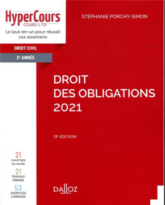 Droit des obligations. Edition 2021