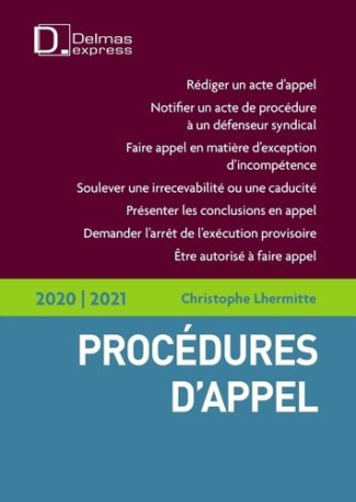 Procédures d'appel. Edition 2020-2021