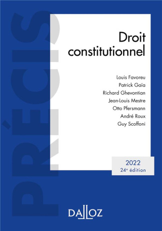 Droit constitutionnel. Edition 2022