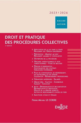 Droit et pratique des procédures collectives. Edition 2023-2024