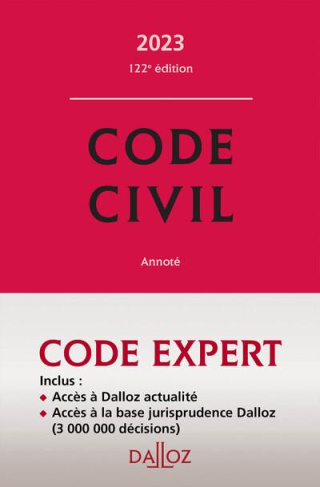Code civil annoté. Edition 2023