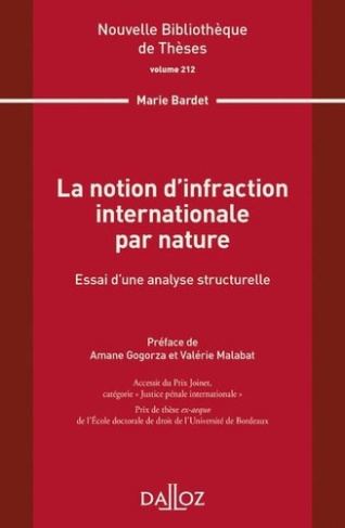 La notion d'infraction internationale par nature