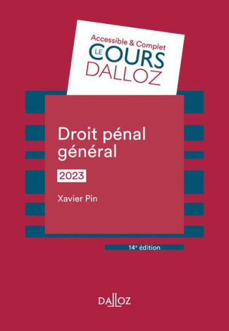 Droit pénal général. 14e édition