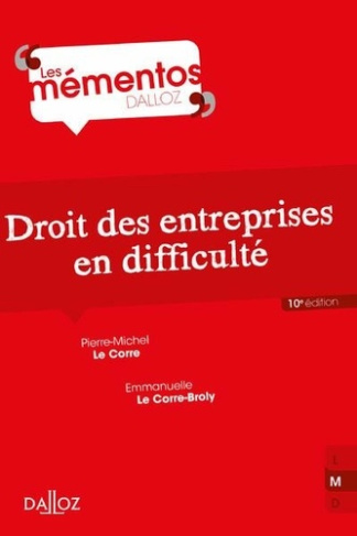 Droit des entreprises en difficulté. 10e édition
