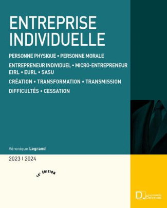 Entreprise individuelle. Personne physique, personne morale, entrepreneur individuel, micro-entrepre