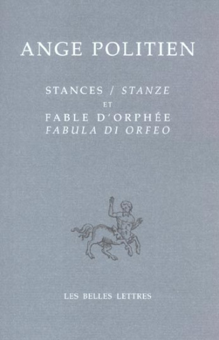 Stances et fable d'Orphée. Edition bilingue français-italien