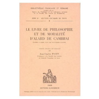 Le livre de philosophie et de moralité d'Alard de Cambrai