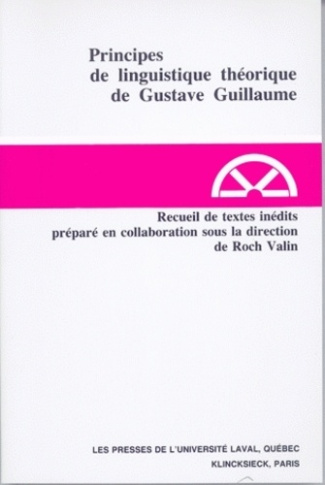 Principes de linguistique théorique de Gustave Guillaume