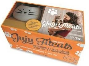 Coffret Juju Fitcats. Boissons et mug cakes healthy et gourmands. Avec 1 mug chat