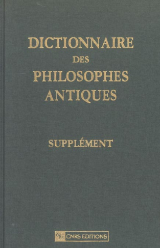 Dictionnaire des philosophes antiques. Supplément