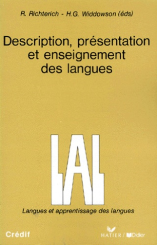 DESCRIPTION, PRESENTATION ET ENSEIGNEMENT DES LANGUES. Actes du Colloque de Berne 1980