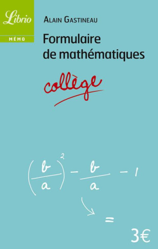 Formulaire de mathématiques Collège