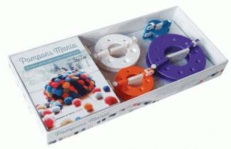 Pompons mania. Coffret avec 1 kit pompons