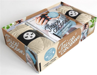 Coffret Trico' cocoon. Le livre de 5 modèles avec 2 pelotes, 2 aiguilles n°6