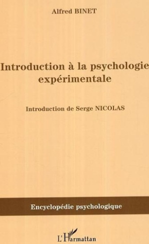 Introduction à la psychologie expérimentale (1894)