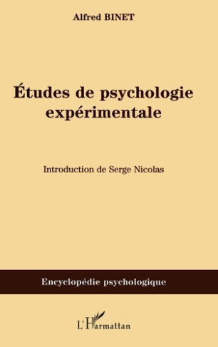 Etudes de psychologie expérimentale