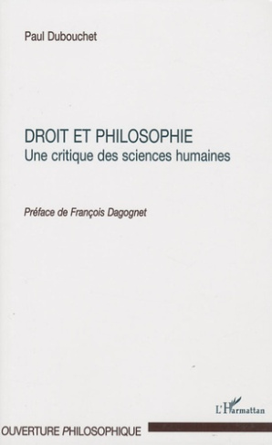 Droit et philosophie. Une critique des sciences humaines