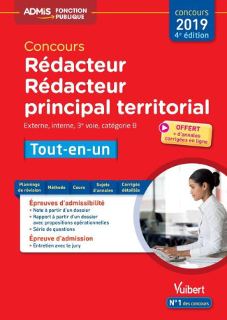 Concours Rédacteur et Rédacteur principal territorial. Externe, interne, 3e voie, catégorie B, Editi