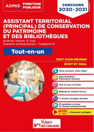 Concours Assistant territorial principal de conservation du patrimoine et des bibliothèques. Tout-en
