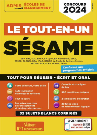 Le tout-en-un SESAME. Edition 2024