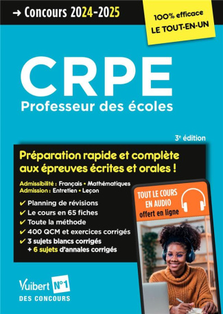 CRPE. Professeur des écoles, Edition 2024-2025