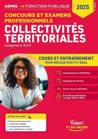 Collectivités territoriales, Concours et examens professionnels, Catégories A, B et C. Cours et entr