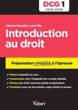 Introduction au droit DCG 1. Préparation complète à l'épreuve, Edition 2015-2016